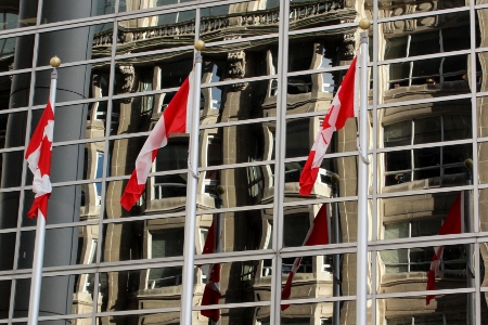 canadian-flags-reflected-in-windows